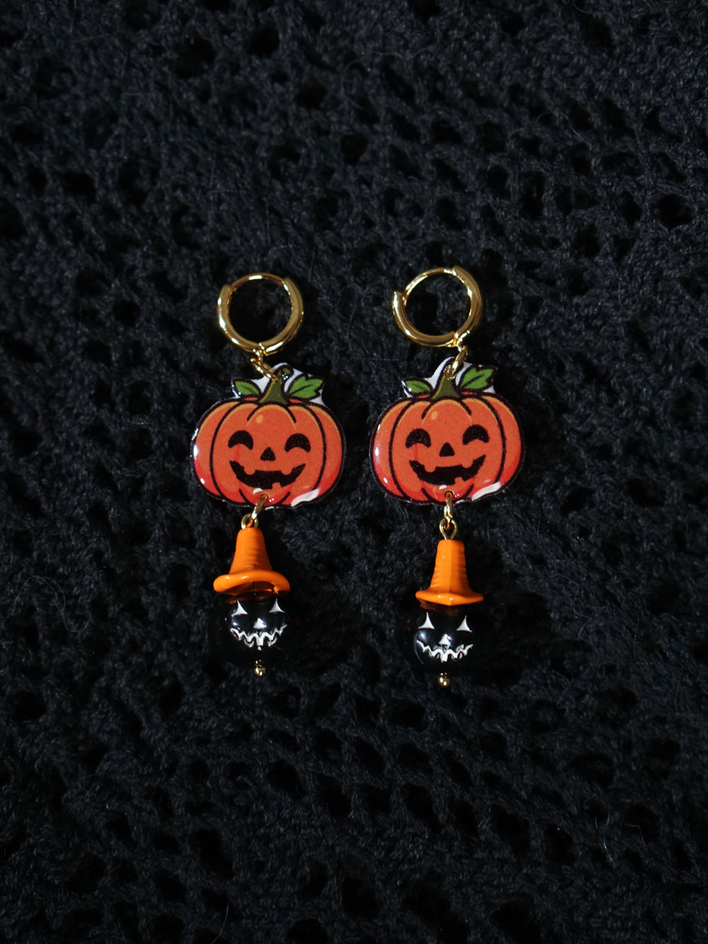 Halloween Pumpkin Earrings | Unique Handmade Earrings | Cute Spooky Jewelry