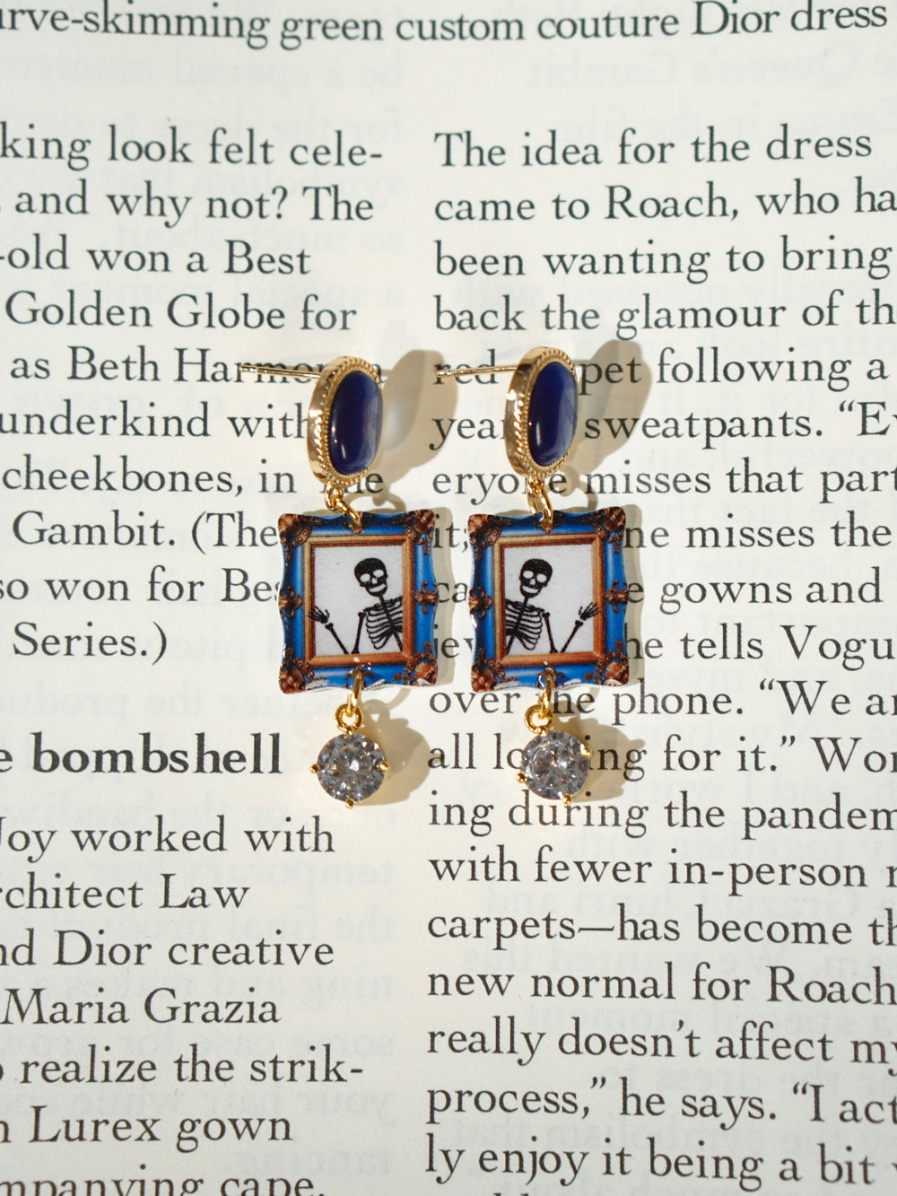 Halloween Skeleton Earrings | Handmade Spooky Earrings