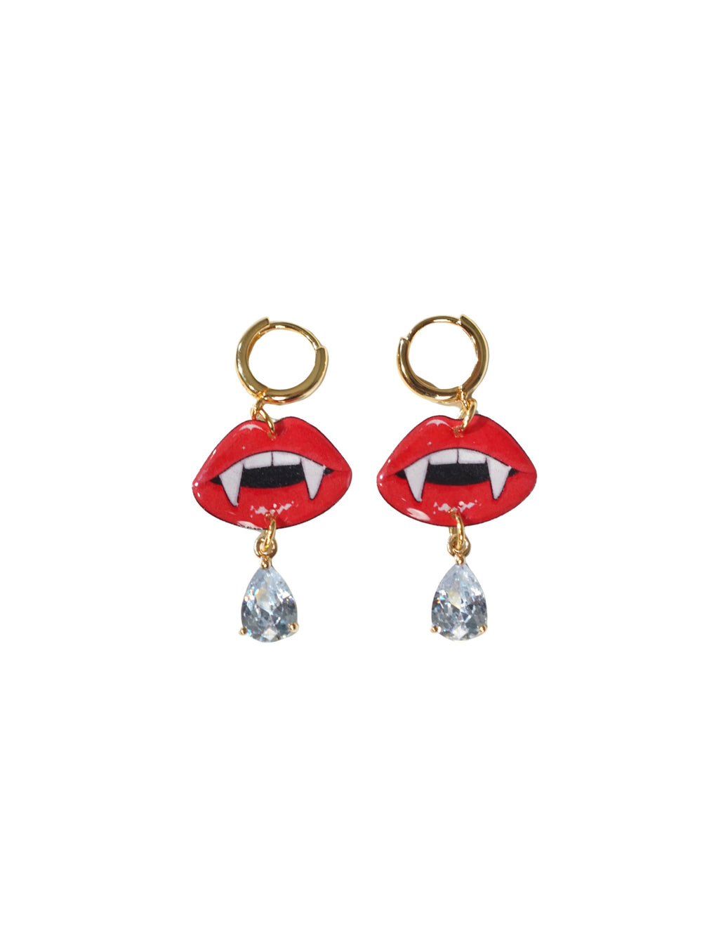 Vampire Red Lips Earrings | Halloween Handmade Earrings |