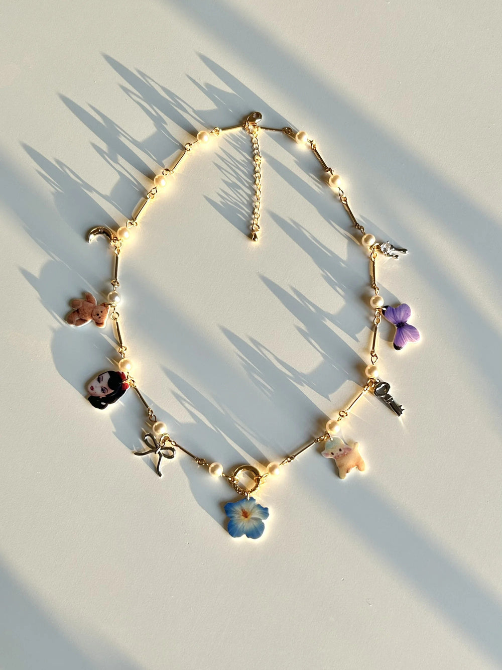 Blue Floral Lamb Necklaces