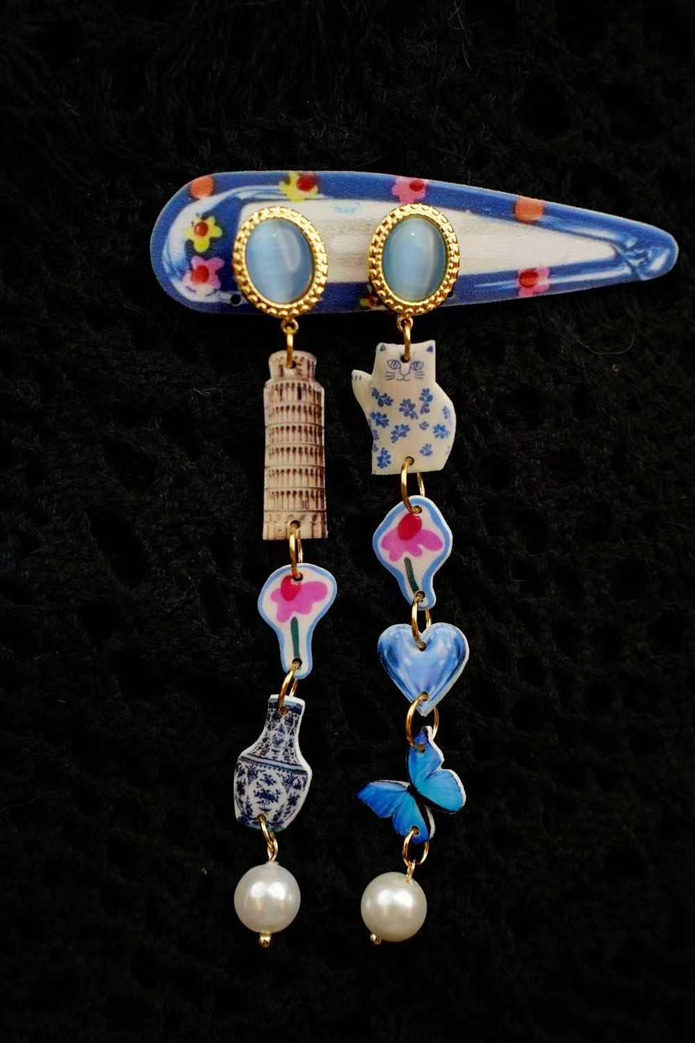 Pisa & Vase Cat Earrings
