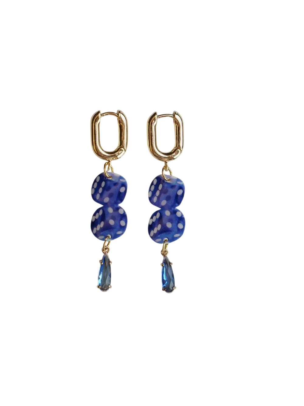 Blue Dice Earrings