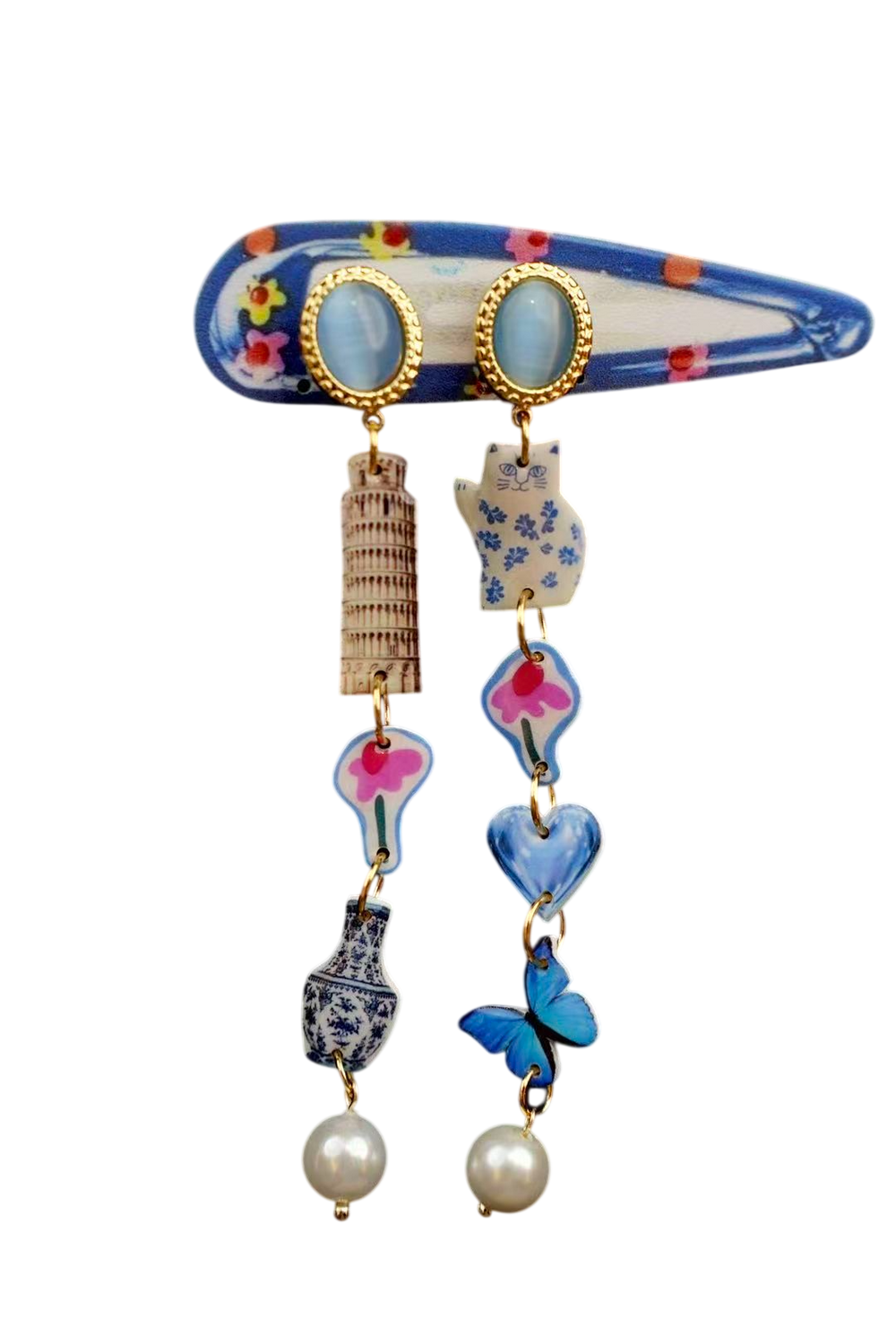 Pisa & Vase Cat Earrings