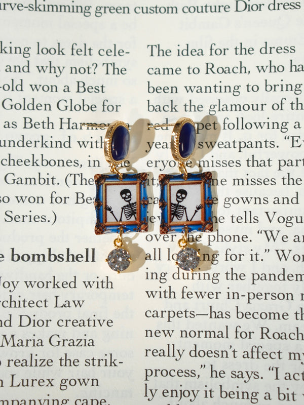 Halloween Skeleton Earrings | Handmade Spooky Earrings