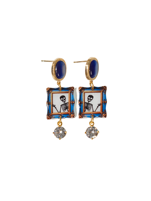 Halloween Skeleton Earrings | Handmade Spooky Earrings