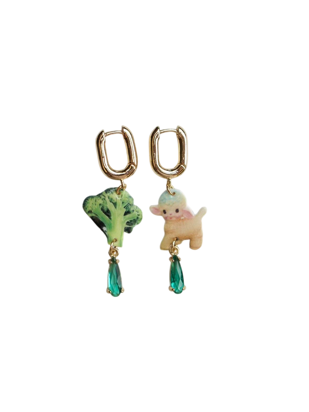 Broccoli Baa Baa Earrings