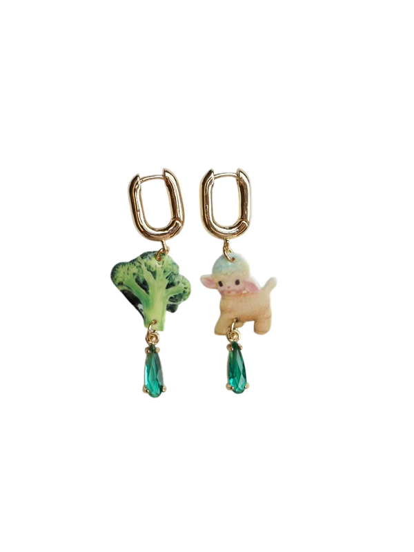 Broccoli Baa Baa Earrings