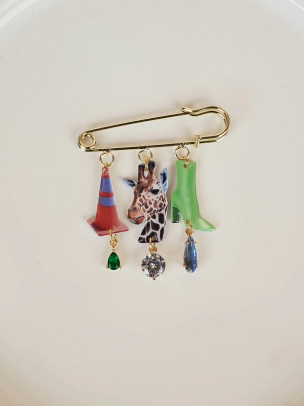 Giraffe Brooches