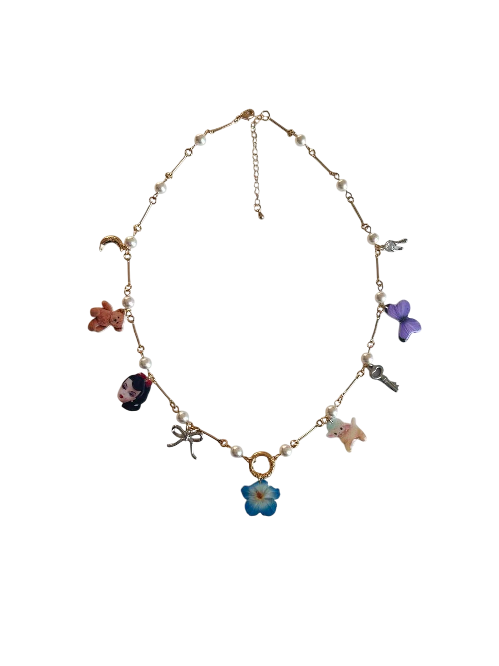 Blue Floral Lamb Necklaces