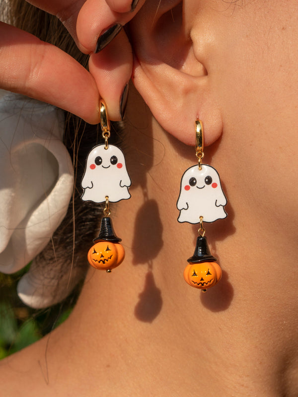 Cute Halloween Ghost Earrings | Handmade Earrings