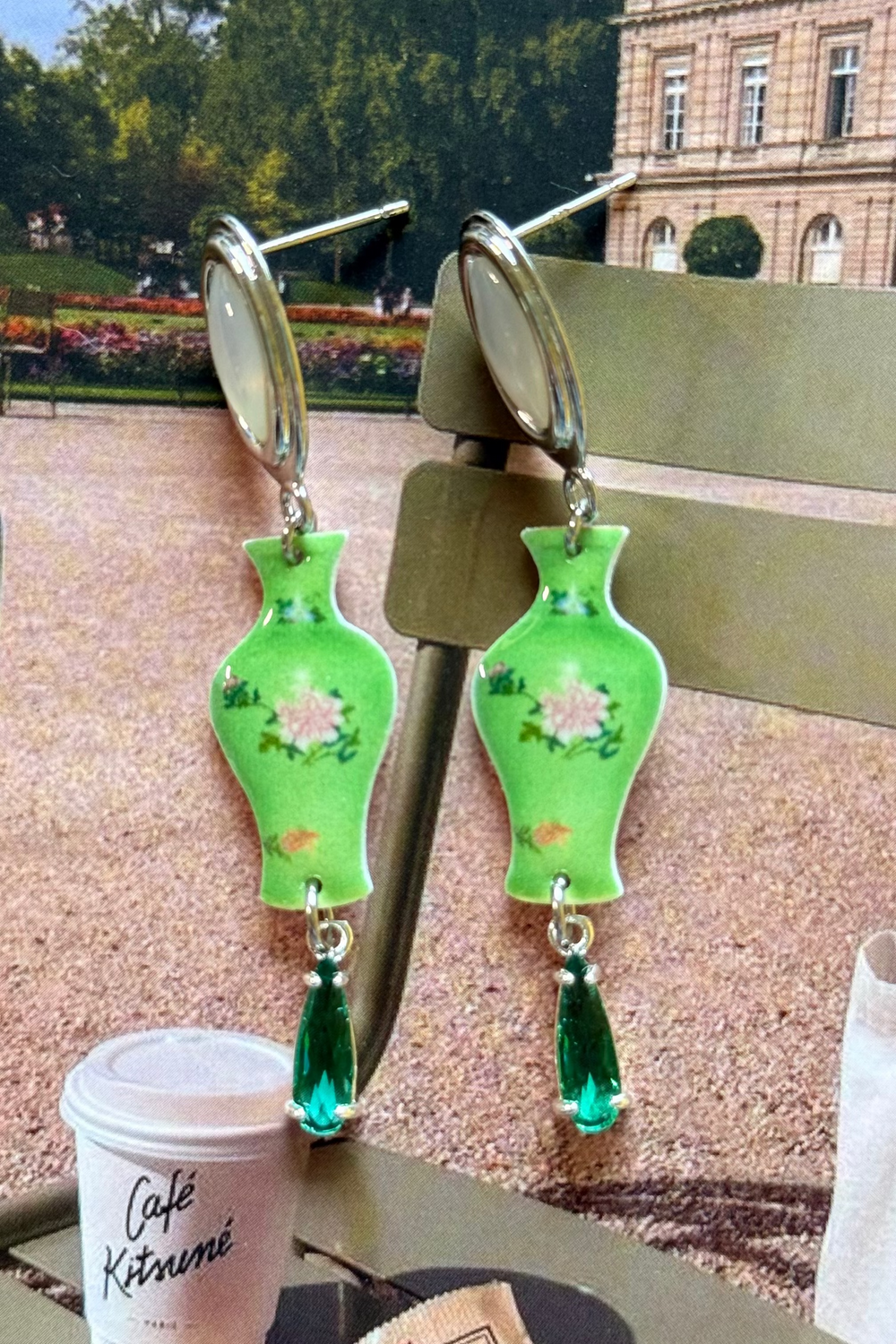 Emerald Vase Earrings