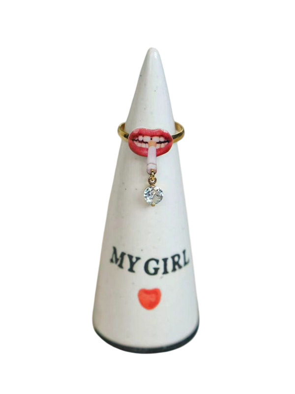 Hot Red Lips Rings